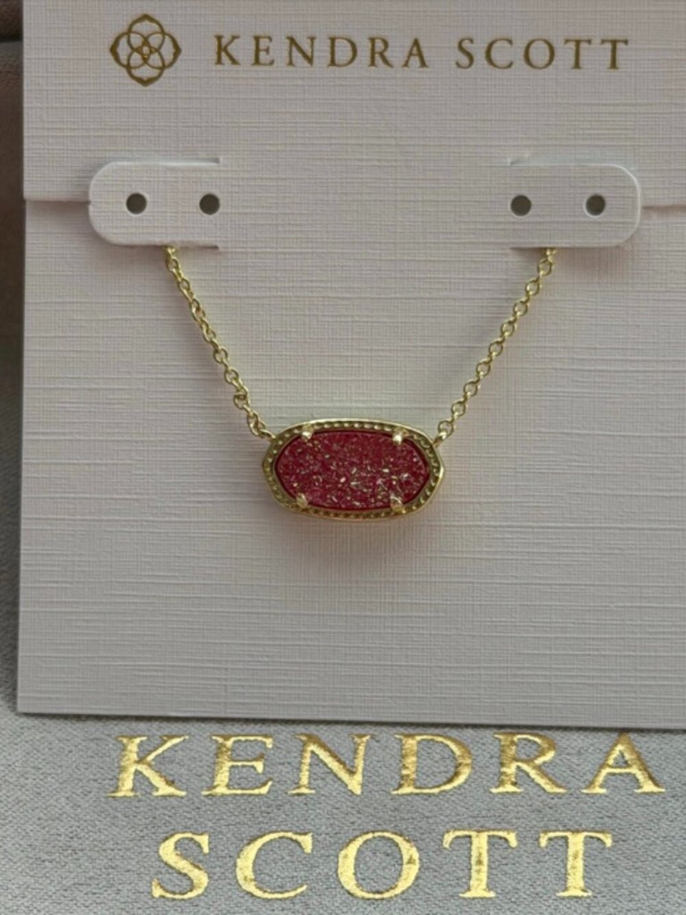 Kendra Scott Pink Crystal Cluster Pendant Necklace